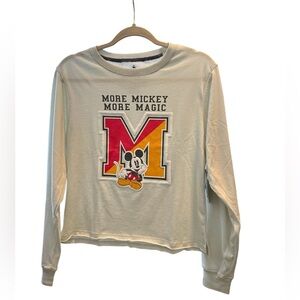 Disney Mickey Mouse More Magic Graphic Long Sleeve Tee Shirt Large